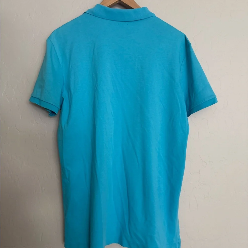 POLO Ralph Lauren Turquoise Polo Shirt Size Large Pima Cotton